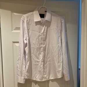 Elegant White Men's Dress Shirt